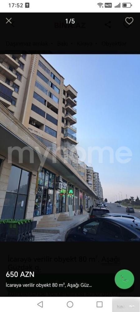  Güzdək qəsəbəsində 50m² mənzil kirayə verilir