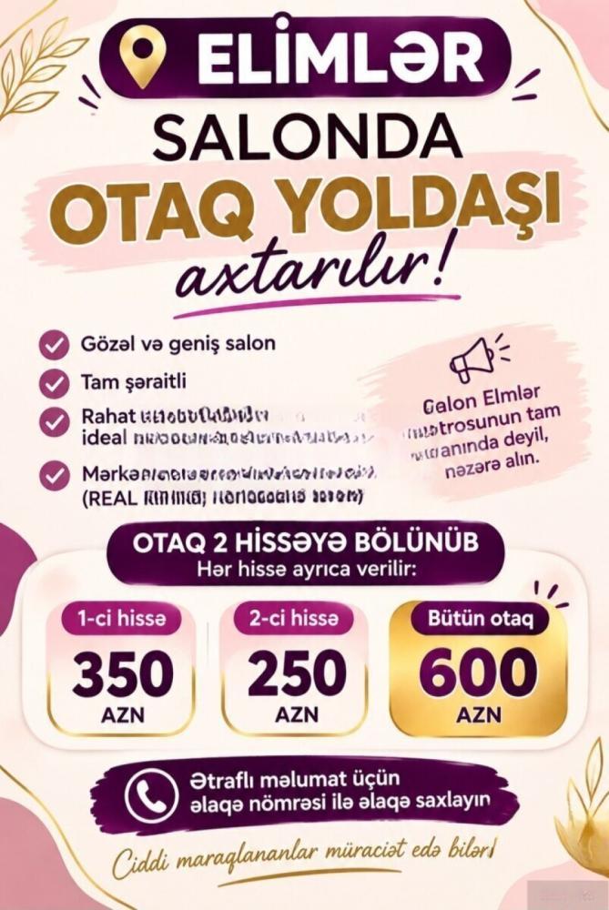  Bakı şəhərində obyekt kirayə verilir