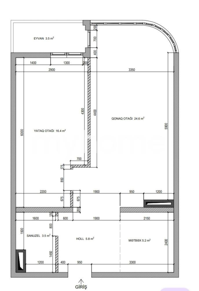 Xırdalan şəhəri 63m² mənzil satılır