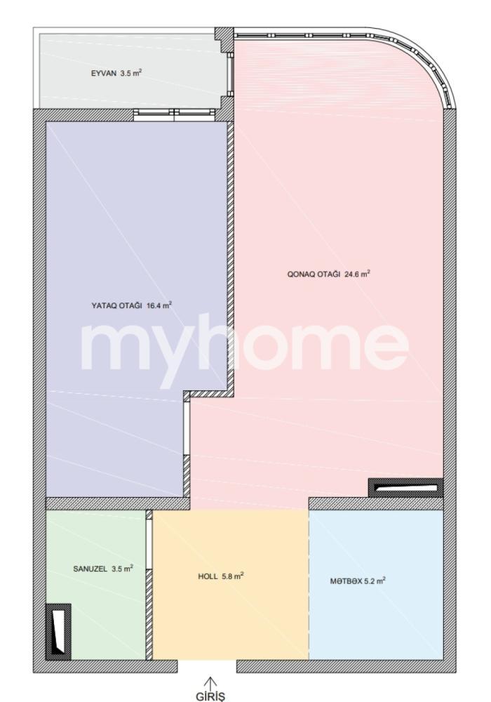Xırdalan şəhəri 63m² mənzil satılır